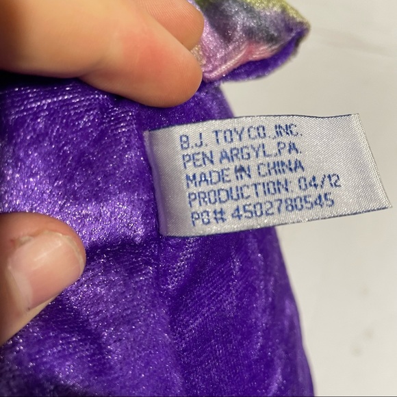 BJ Toy Co Sea Turtle Plush Stuffed Animal Purple Green 20” - Picture 3 of 4